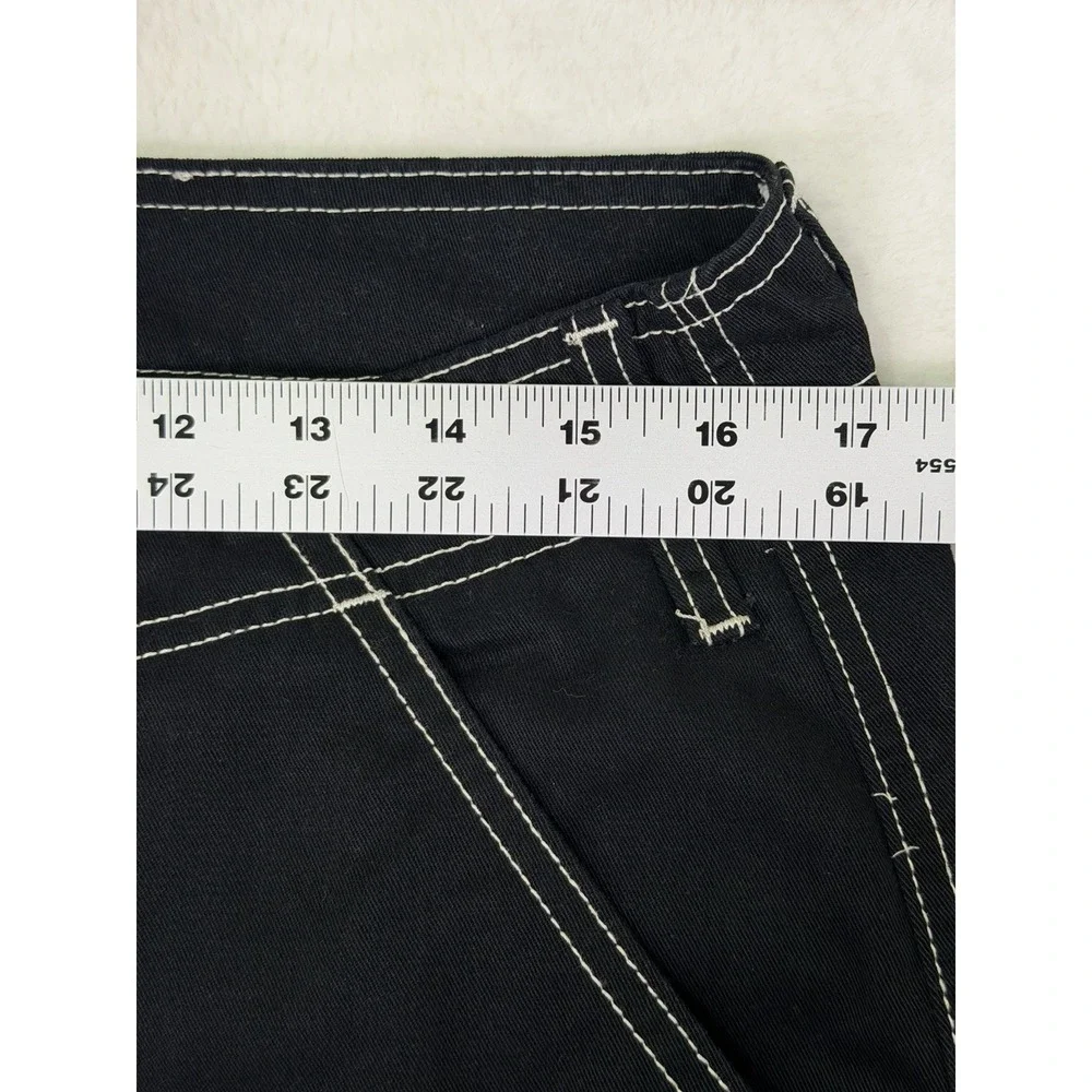 True Religion Pants Mens 32x32 Black‎ Straight Relaxed Cargo Pockets Rock Grunge